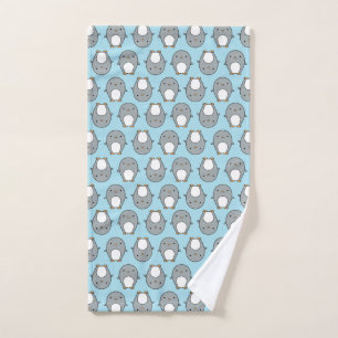 Motif de pingouin bleu bébé