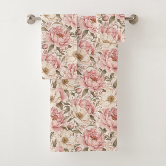 Motif de pivoines fleuries vintage