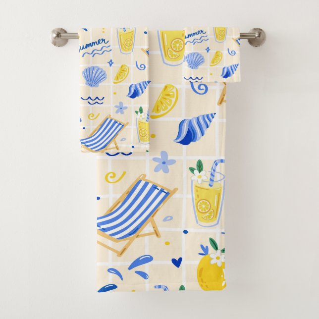 Motif de plage au citron d'été italien (En situation)