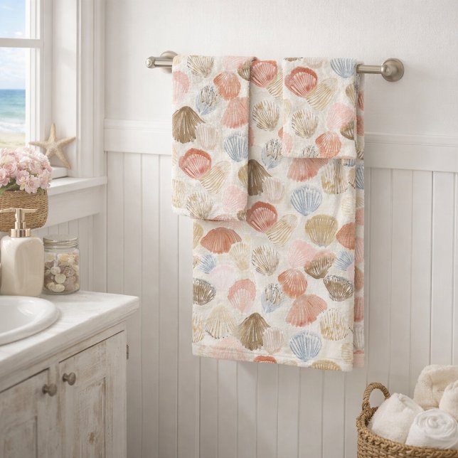 Motif de plage aux coquillages côtiers doux (Créateur téléchargé)