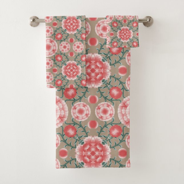 Motif de plante de fleur rose vintage (En situation)