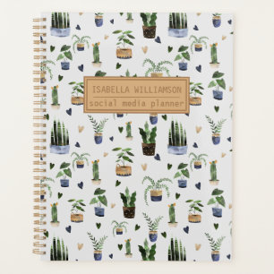 Motif de plante en pot personnalisé Boho 