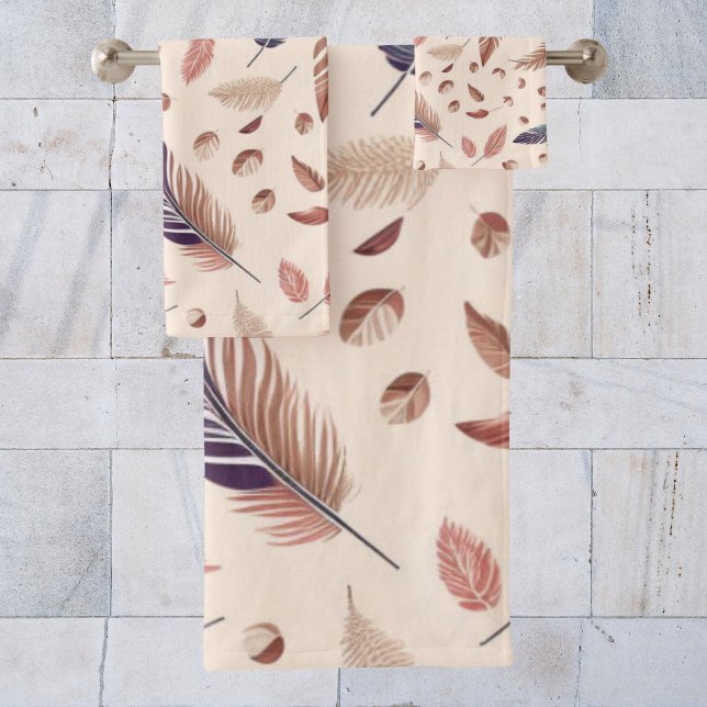 Motif de plume chic bohème moderne (Créateur téléchargé)