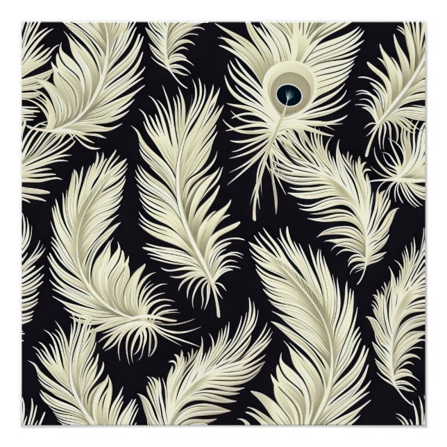 Motif de plumes Art déco (Devant)