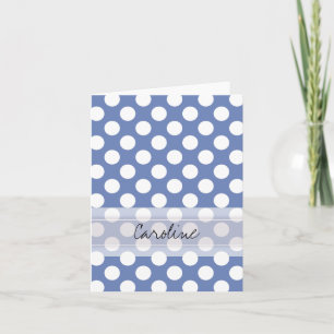 Motif de point à la mode blanc bleu de polka