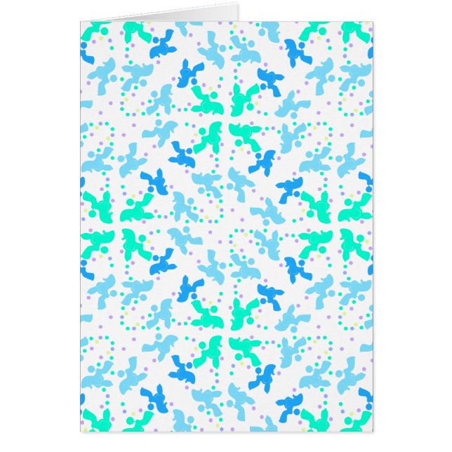 Motif de point bleu caniche (Devant)