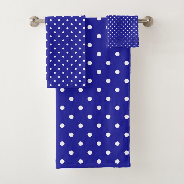 Motif De Point Bleu Et Blanc Cobalt (En situation)