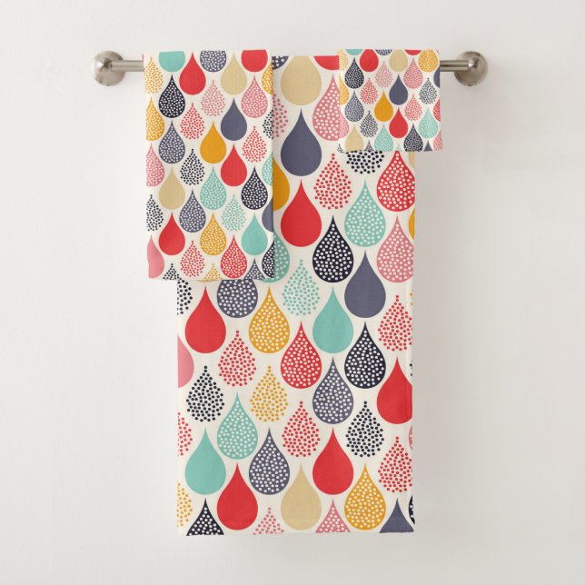 Motif de point d'art pop Raindrop (En situation)