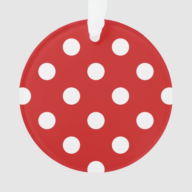 Motif de point rouge et blanc de polka (devant)