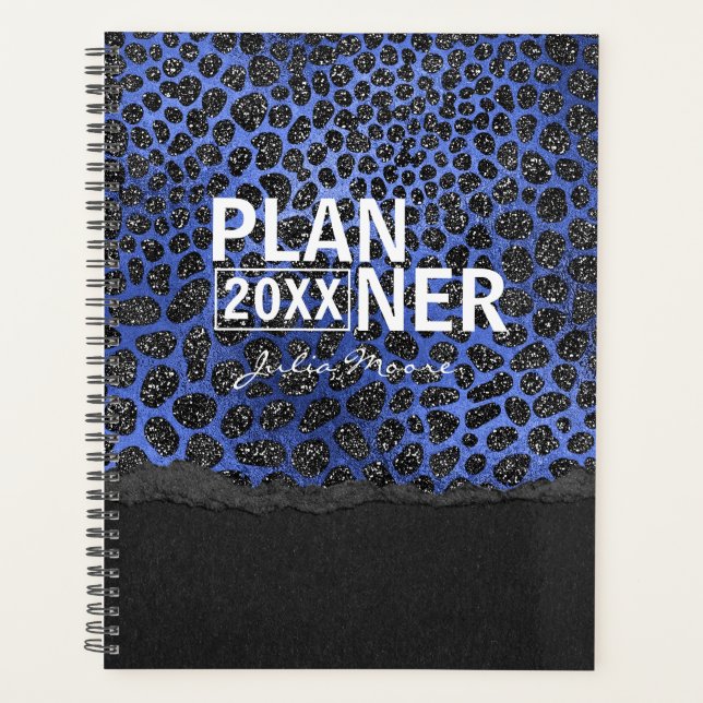 Motif De Points Bleus Et Noirs Personnalisé (Devant)