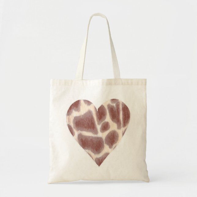 Motif de points de girafe dans un sac en toile de  (Devant)