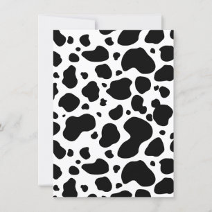Motif de points de vache Poster de animal noir et