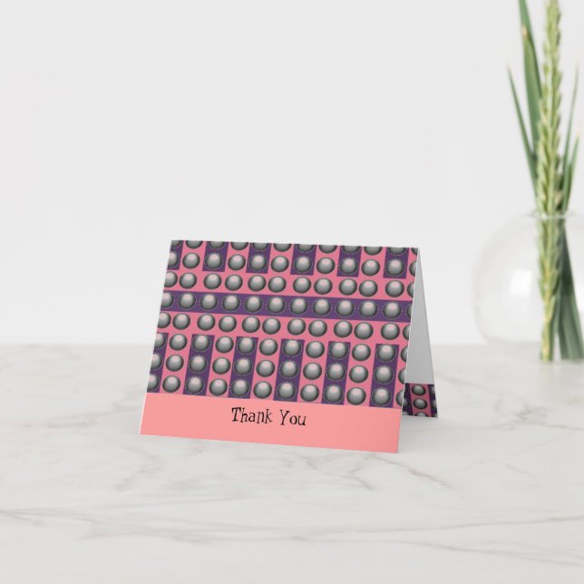 Motif de points gris, rose et violet Merci (Devant)