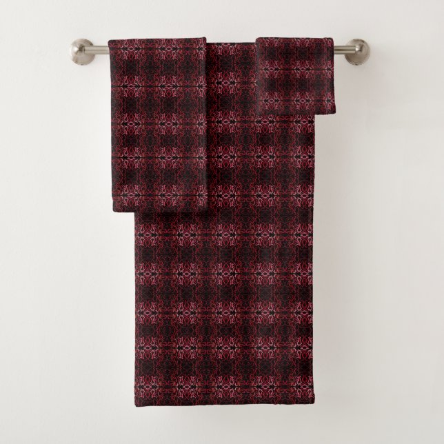 Motif de points roses et rouges et de gribouillis  (En situation)