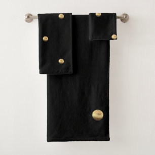 Motif de pois élégant de regard de noir et d'or