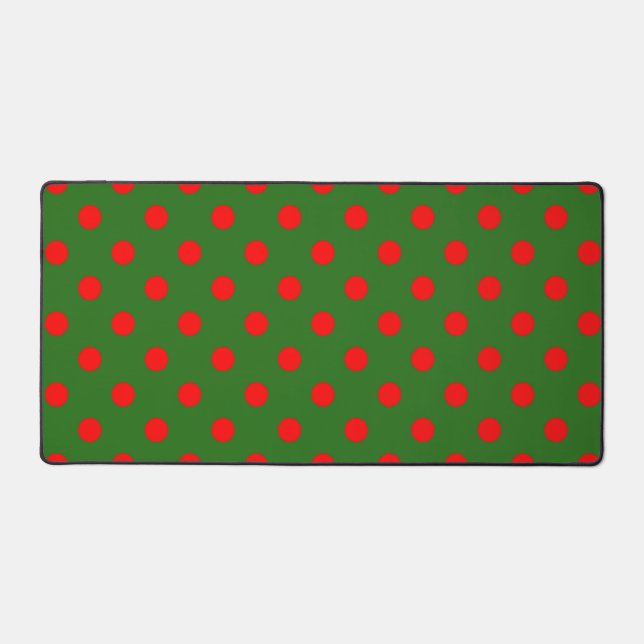 Motif de pois rouges sur fond vert  (Recto)