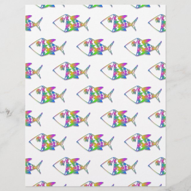 Motif de poisson Abstrait (Devant)