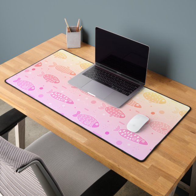 Motif de poisson couché de soleil rayonnant modern (Bureau 2)