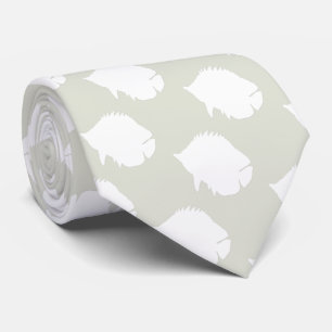 Motif de poisson Cravate Pale Sage Vert