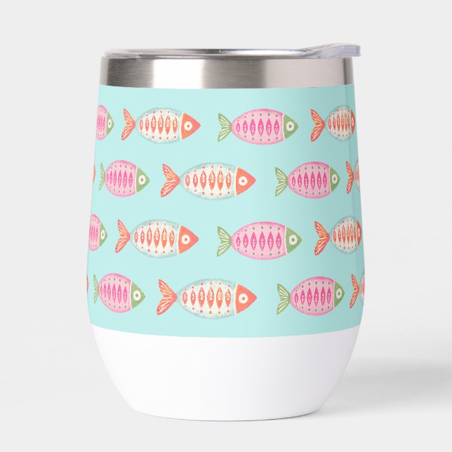 Motif de poisson d'été coloré côtier (Gauche)