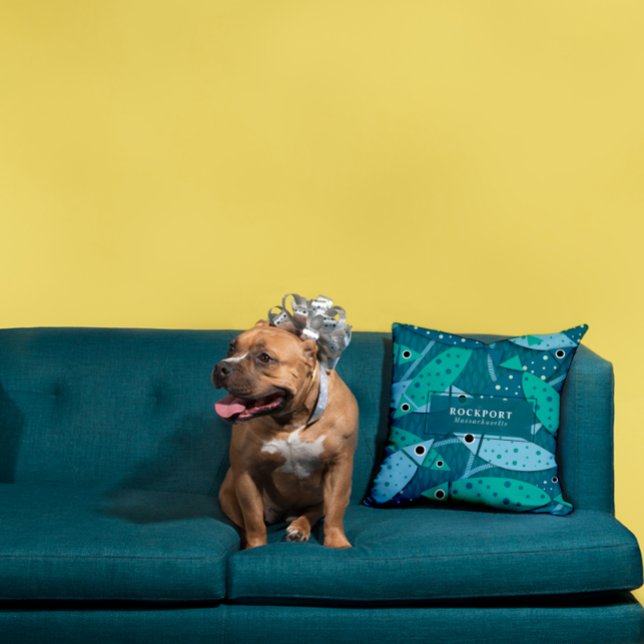 Motif de poisson moderne Customisé oreiller à lanc (Créateur téléchargé)