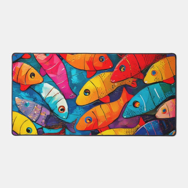 Motif de poisson multicolore (Recto)