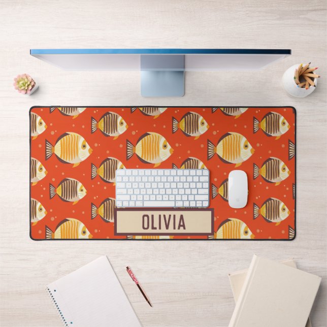 Motif de poissons tropicaux mignons  (Bureau 1)
