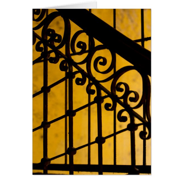 Motif de porte en fer jaune, Cuba (Devant)