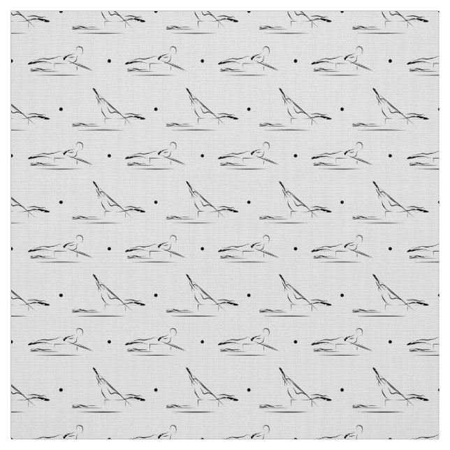 motif de poses de Pilates sur tissu (Échantillon)