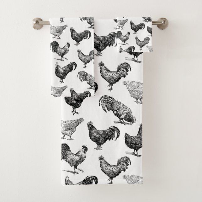 Motif de poulet de la ferme Retro Country (En situation)
