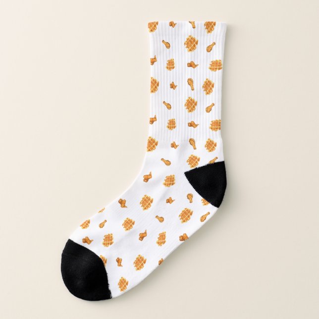 Motif de poulet et gaufres frits (Gauche - extérieur)