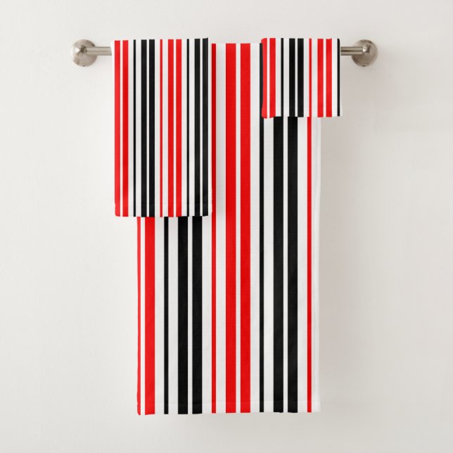 Motif de rayures rouges noires et blanches  (En situation)