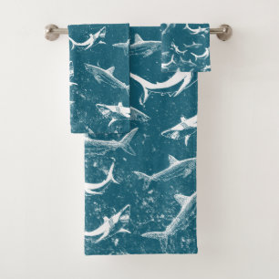 Motif de requins bleus en détresse