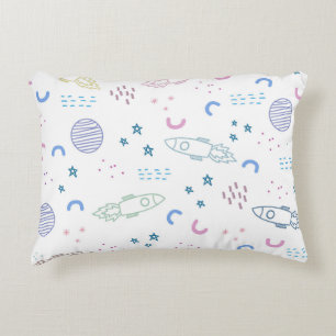 Motif de roquettes spatiales mignonnes Coussin d