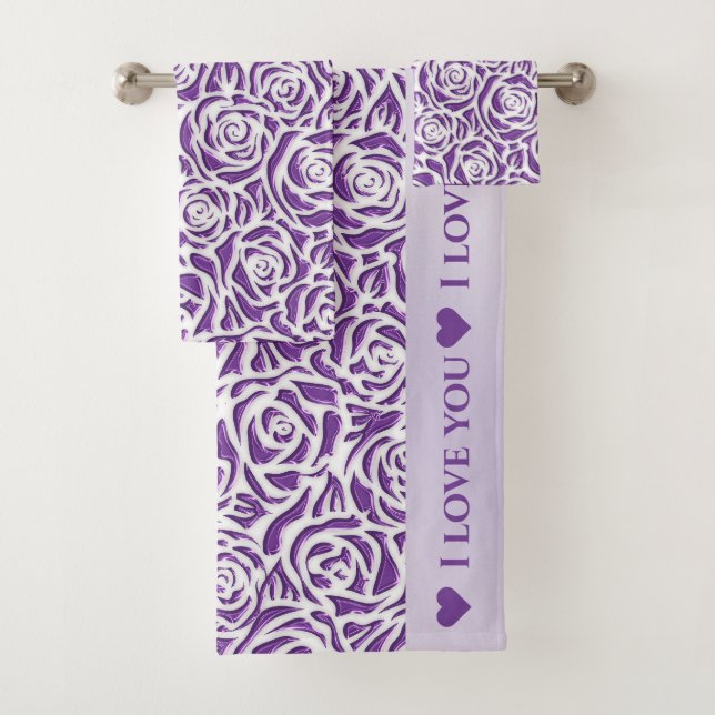 Motif de rose pourpre doux (En situation)