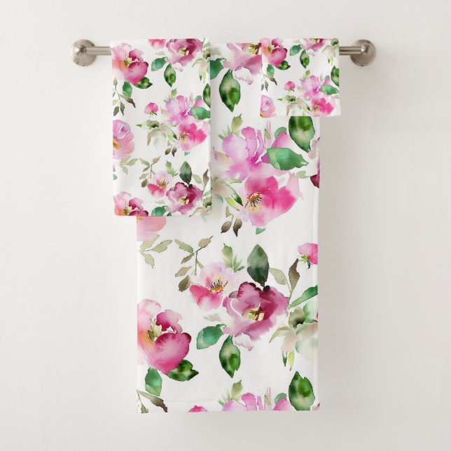 Motif de rose sauvage à l'aquarelle (En situation)