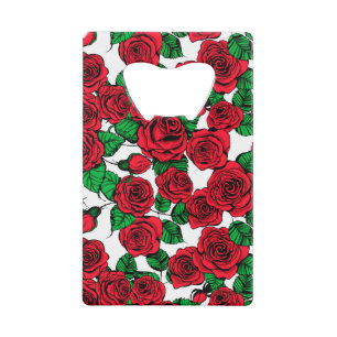 Motif de roses rouges