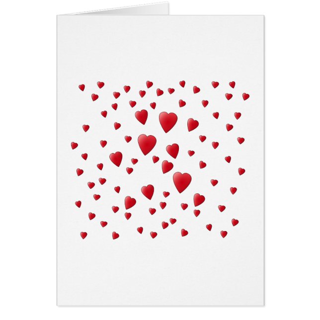 Motif de rouge et blanc des coeurs d'amour (Devant)
