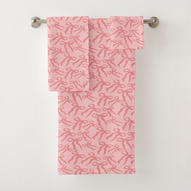 Motif de ruban sans couture en rose charme et thé (En situation)