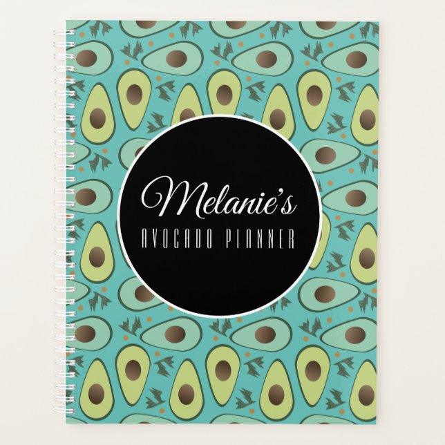 Motif de salade d'avocat et de coriandre (Devant)