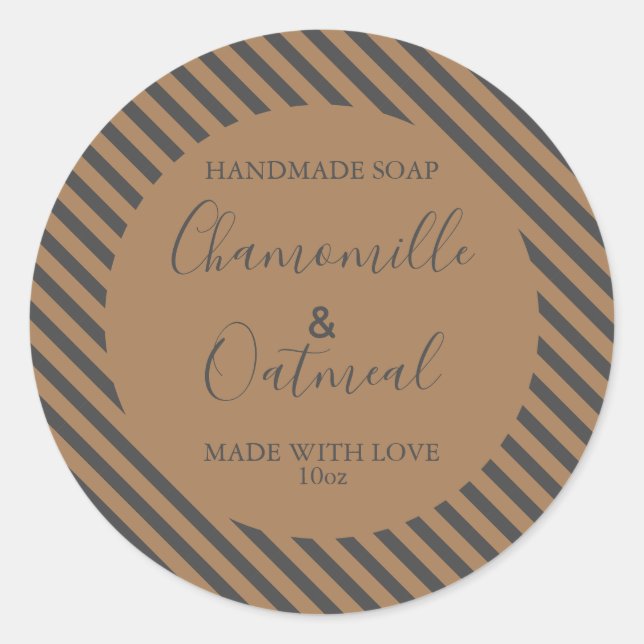 Motif de savon personnalisable Étiquette moderne (Devant)