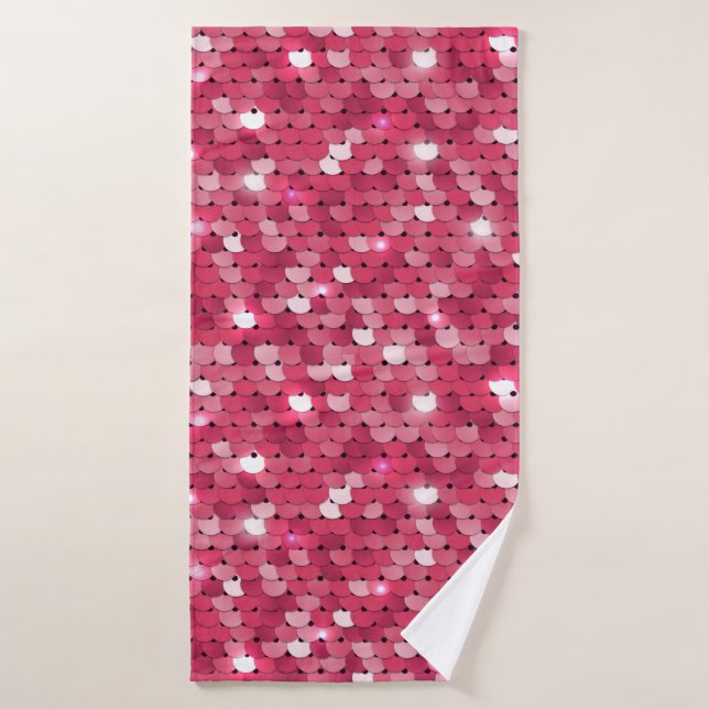 Motif de séquence rose parties scintillant (Serviette de bain)