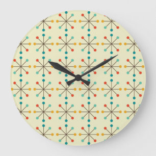 Motif de Starburst, horloge murale moderne du mili