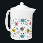 Motif de Starburst Retro atomique<br><div class="desc">Motif de démarrage atomique rétro des années 1950 amusant en bleu,  jaune,  rose et lilas.</div>