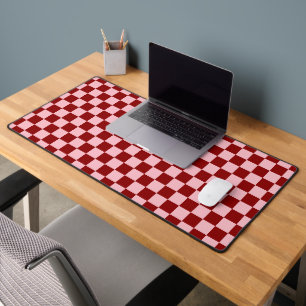 Motif de style Carré rouge profond et rose doux
