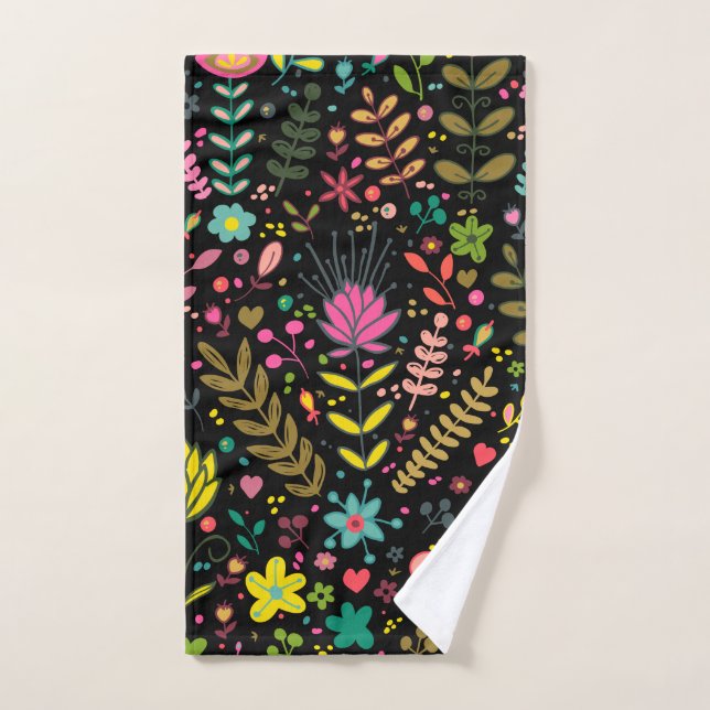 Motif de surface Florale - Papier peint Fleurs Des (Serviette à main)