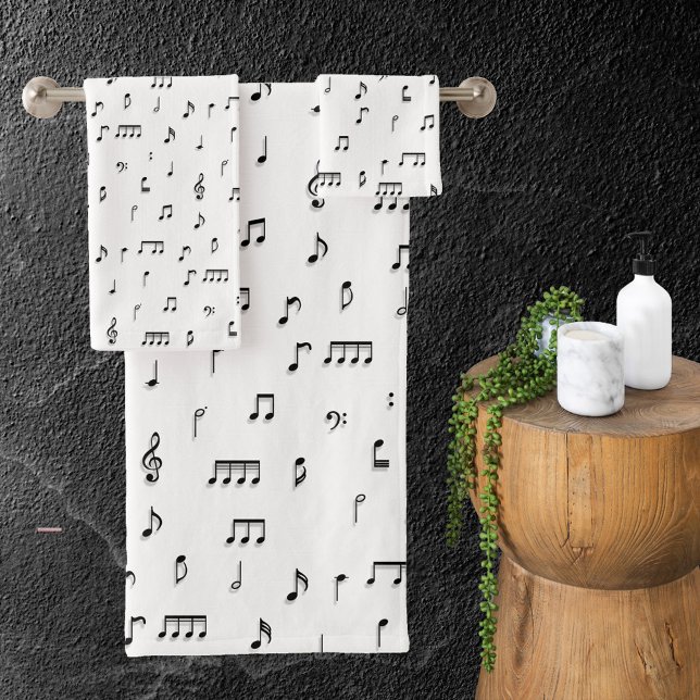 Motif de symboles Black & White Music Notes (Créateur téléchargé)