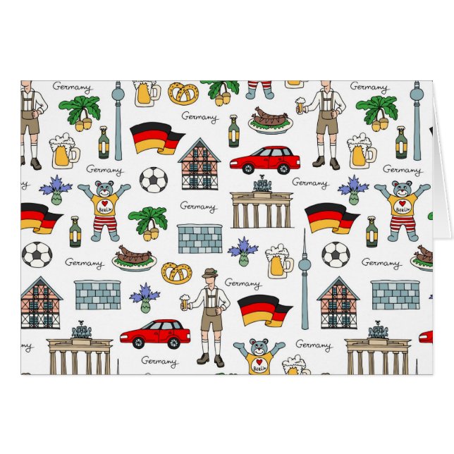 Motif de symboles de l'Allemagne | (Devant horizontal)