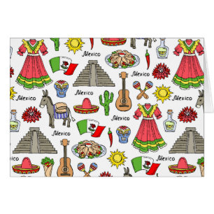 Motif de symboles du Mexique  