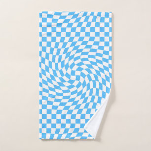 Motif de tableau de bord bleu clair et blanc À dam